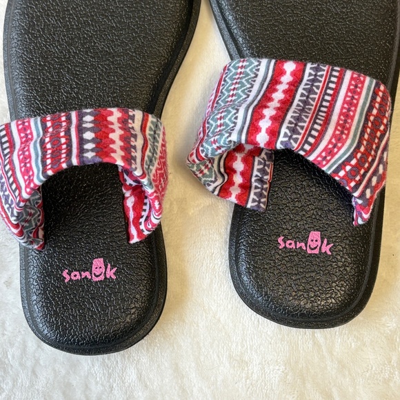Sanuk Thong Flip Flop Sandal Shoe Women's Size 6 Yoga Mat Sling Multicolor - Picture 7 of 9